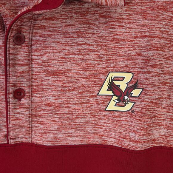 Under Armour Polo Mens XL Maroon Loose Fit Performance Golf Shirt Boston College - Picture 3 of 10